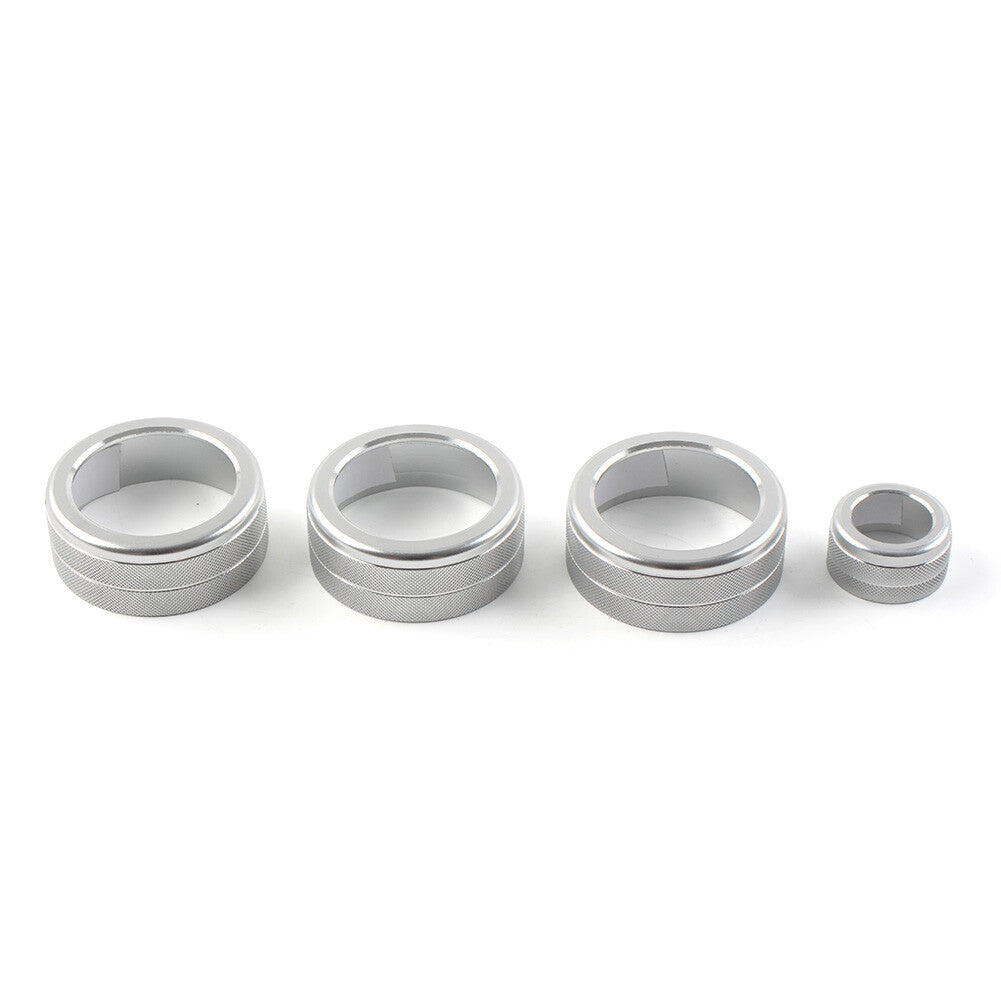 for Honda for Civic 11th 2022+ 4x Console AC Climate Control Knob Ring Cover Silver