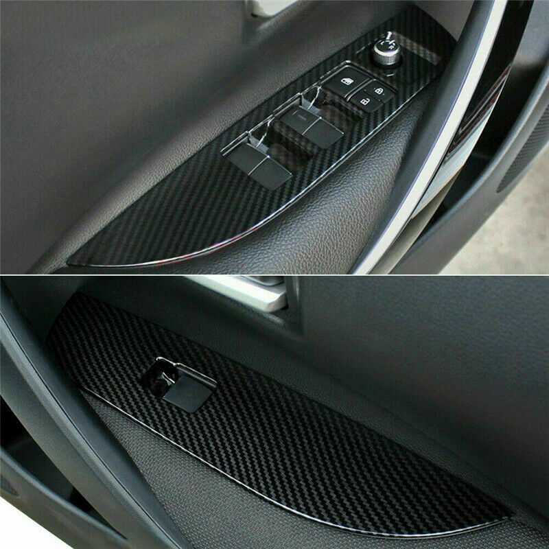for Corolla Cross 2022-2024 Carbon Car Window Lock Lift Switch Button Panel Trim