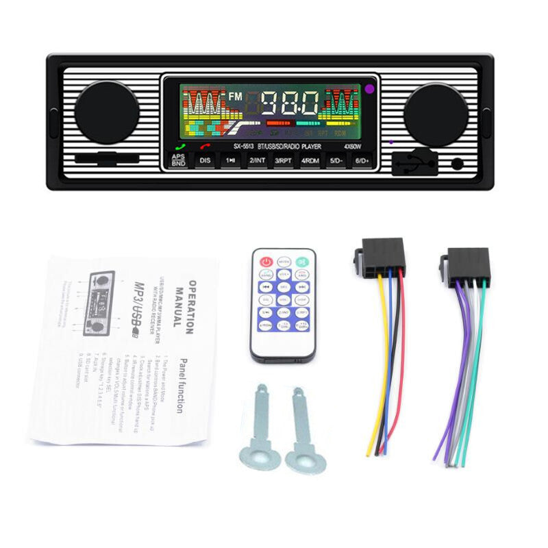 Bluetooth Retro Car Radio WMA Player Stereo USB AUX Classic Car Stereo Audio n