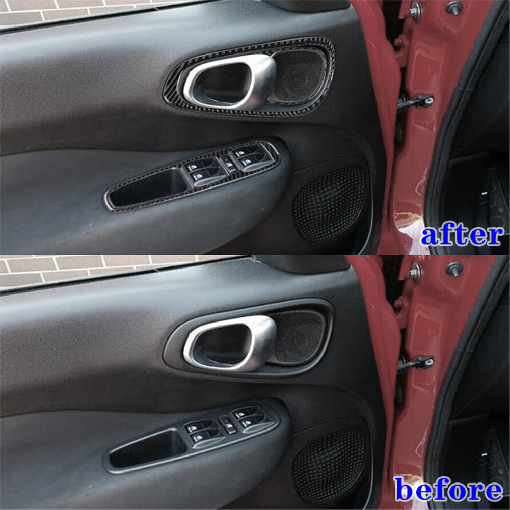 for Audi A4 2017-2018 RedCarbon Fiber GPS Navigation Frame Decorative Cover Trim v