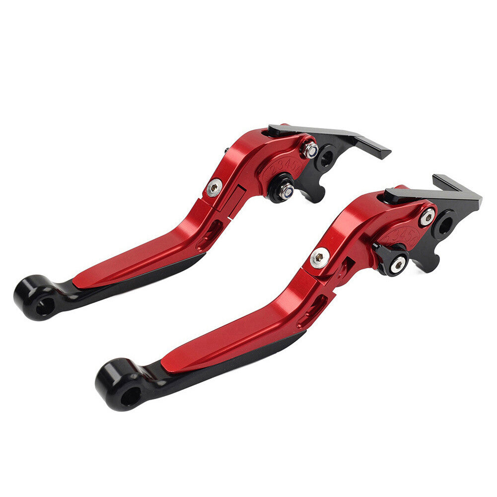 CNC Folding Extendable Brake Clutch Levers for Suzuki DL1000/V-STROM GSX1400 red Q