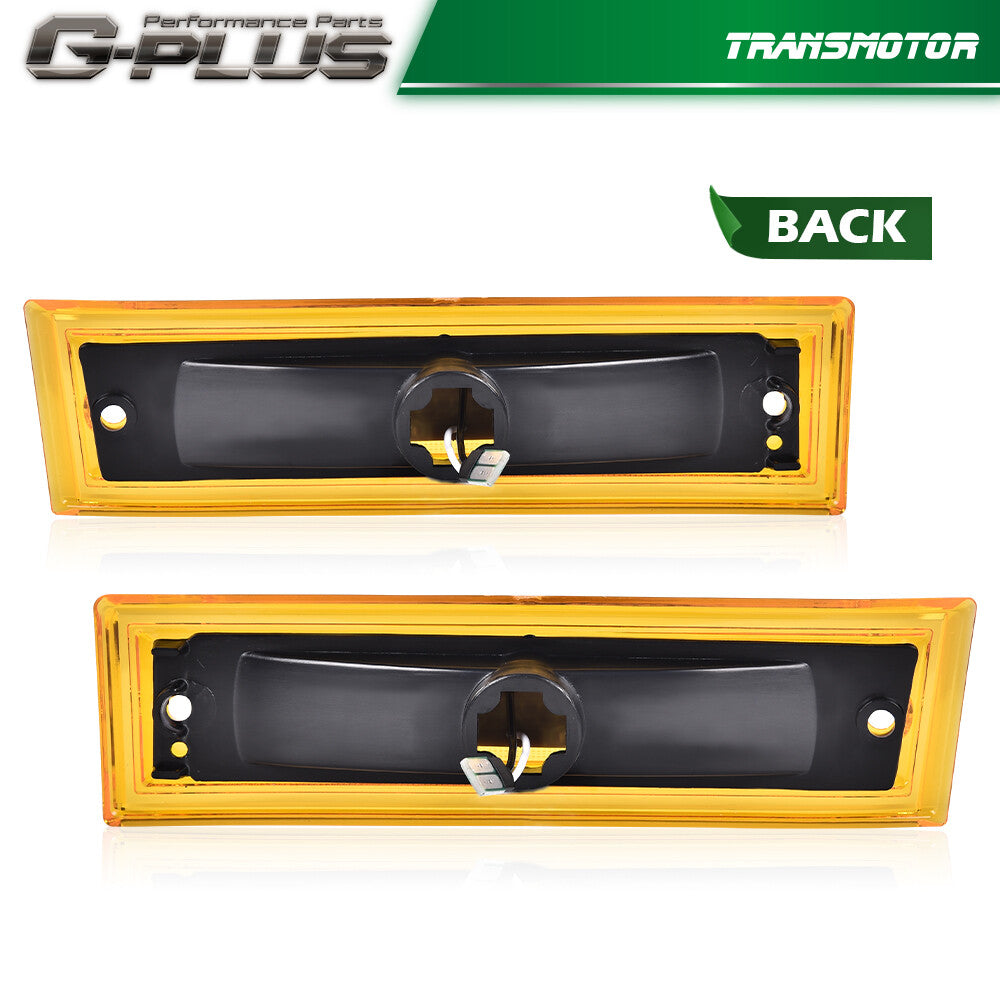Fits 81-91 for GMC C/K Suburban Blazer Jimmy Amber LED Side Marker Lights - v