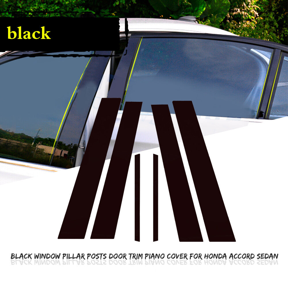 Black pillar window protection trim cover suitable for 08-12 for Honda Accord 4dr- v
