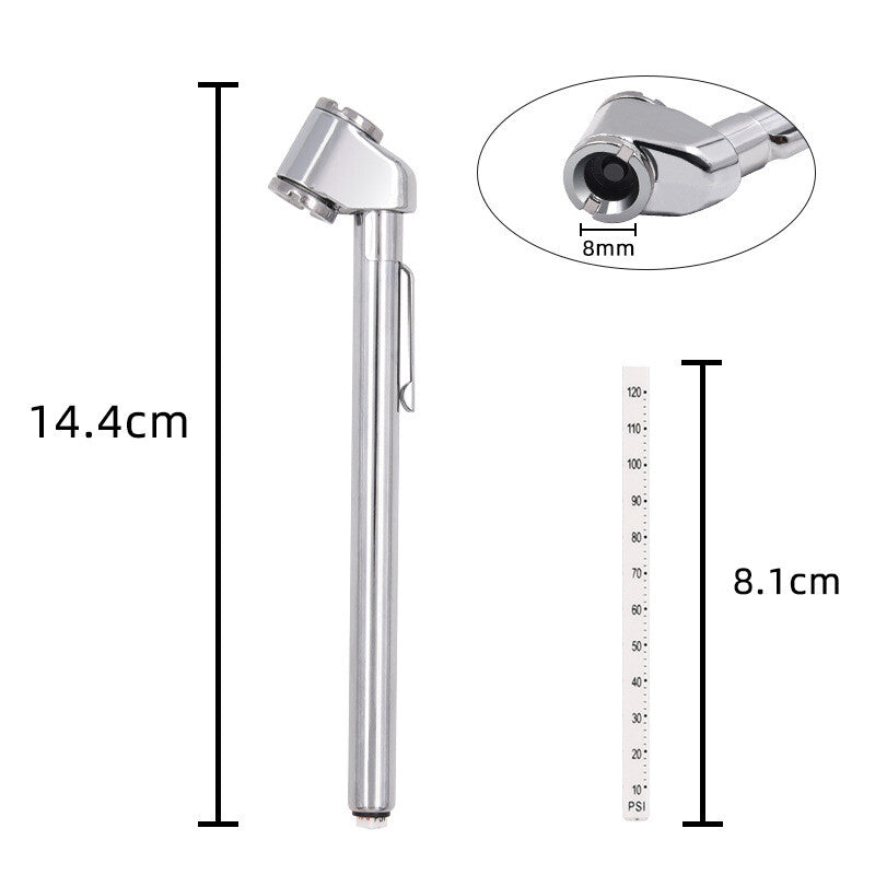 Pen-type truck/car tire pressure gauge, 10-110 PSI, retractable. n