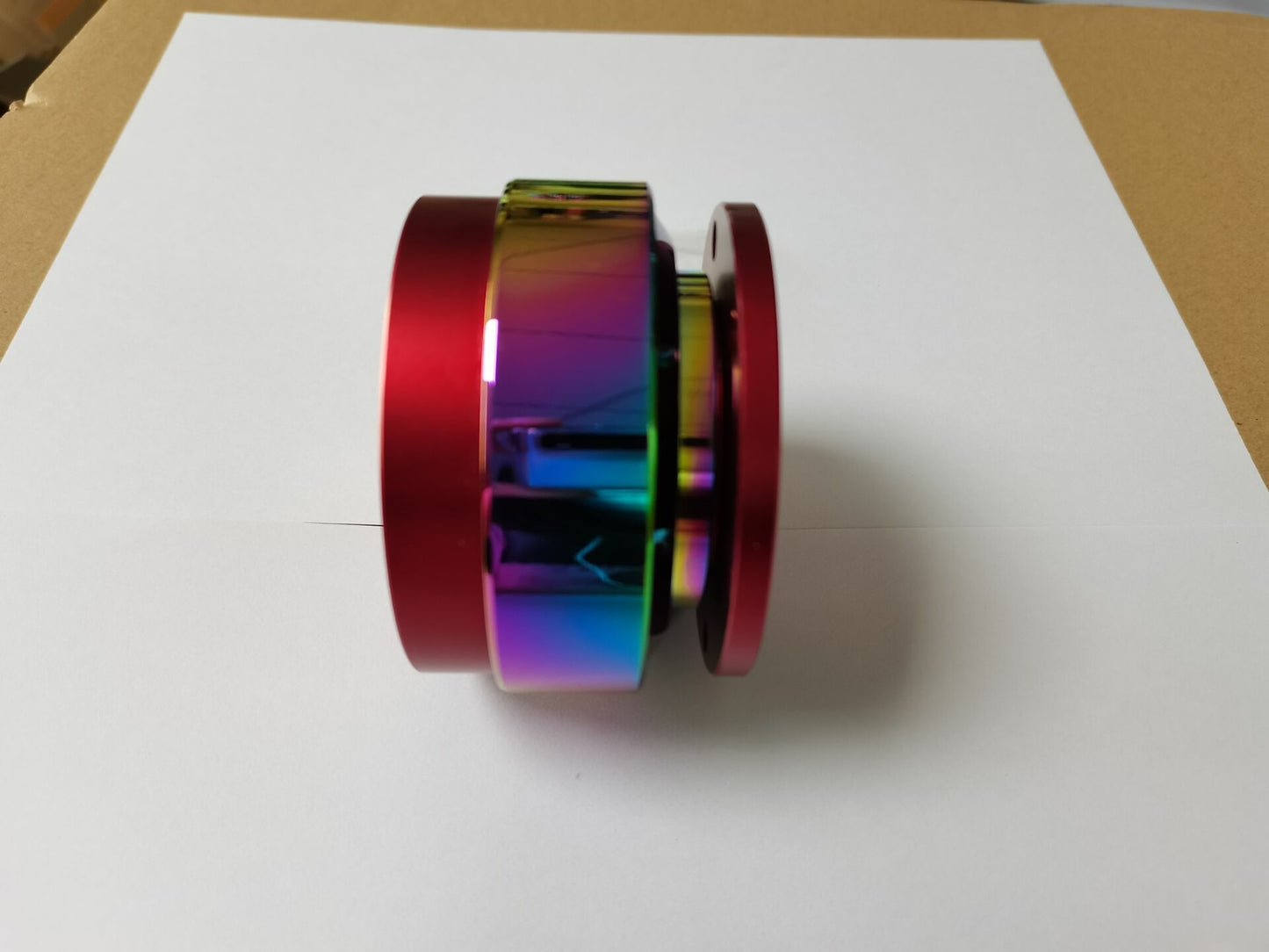 Neo Chrome Steering Wheel Quick Release Kit - RED Hub Adapter Snap Off Boss Kit
