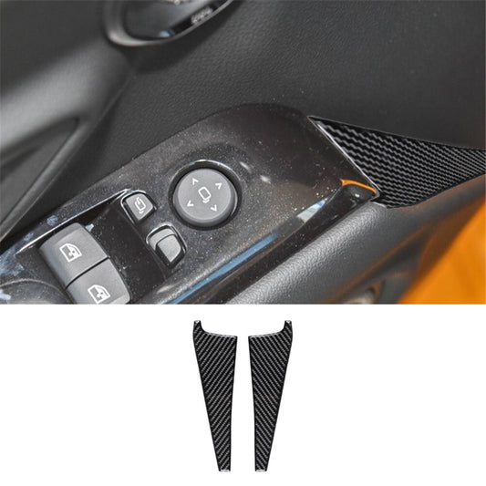 2X Carbon Fiber Interior Gear Shift Panel Cover Trim for Audi Q7 2007-2015 v