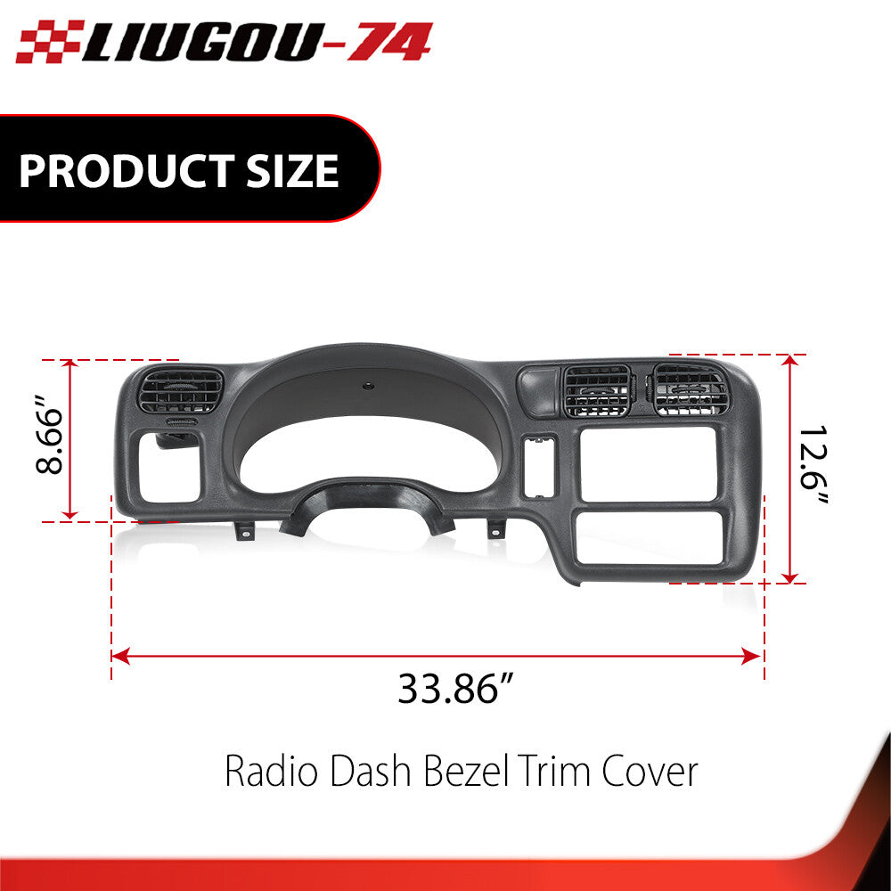 Suitable for S10 Blazer Jimmy Sonoma 98-05 Dash radio cluster border double Din- v