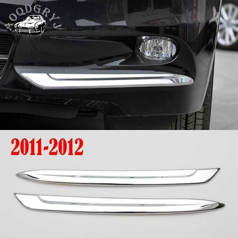2p for Honda Accord 4dr 2011-2012 ABS Chrome Front Fog Light Eyebrow Cover Trim