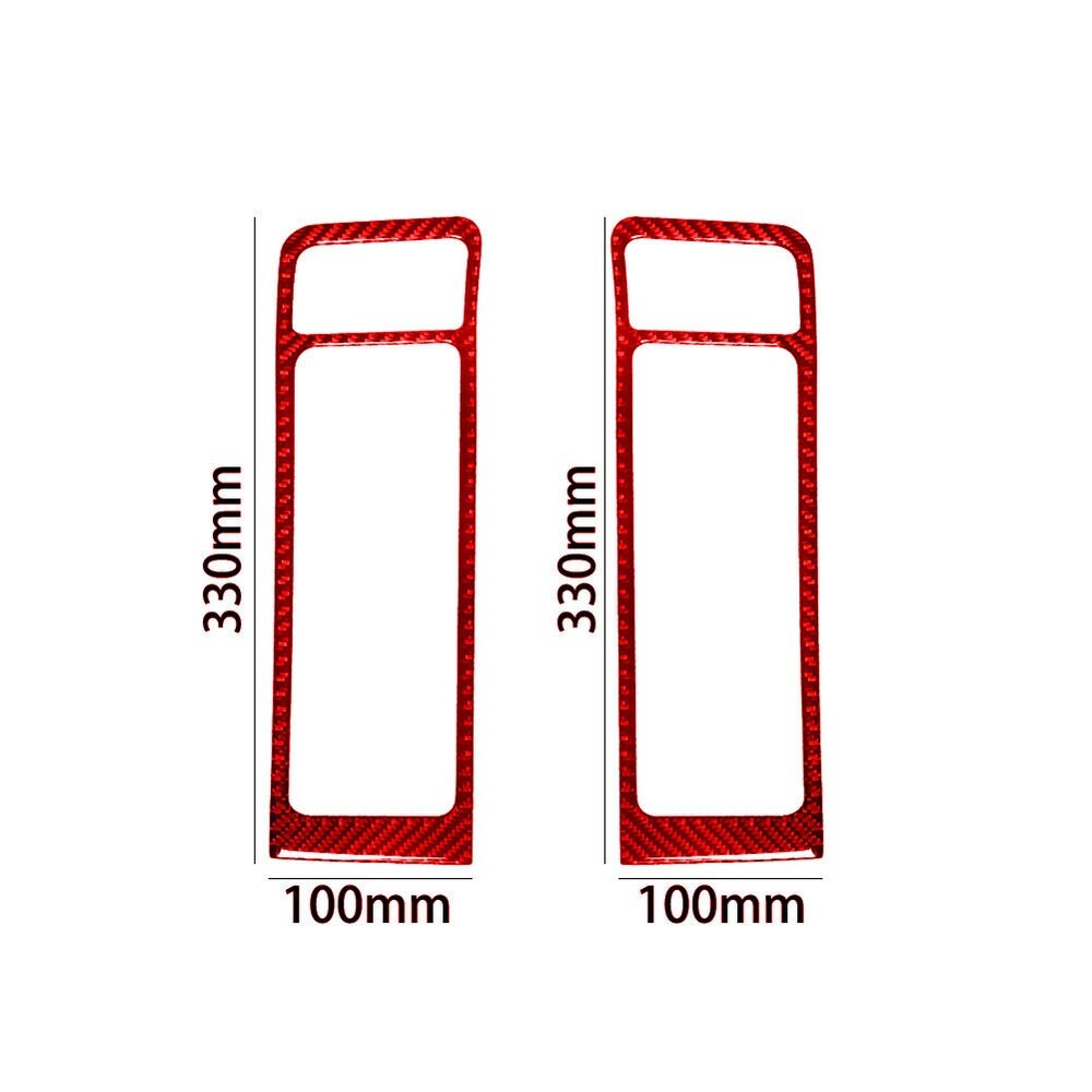 2Red Carbon Fiber Front Door Air Vent Cover Trim for Dodge for Ram 1500 13-2015 New n