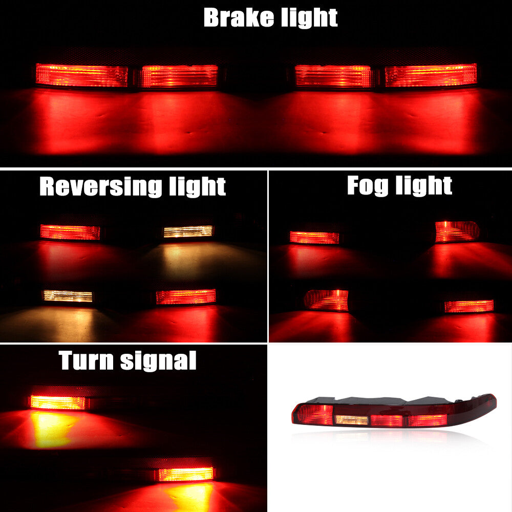 A pair of rear lower bumper LED reflector turn signals for the for Audi Q7 2016 - 2021 EU.
