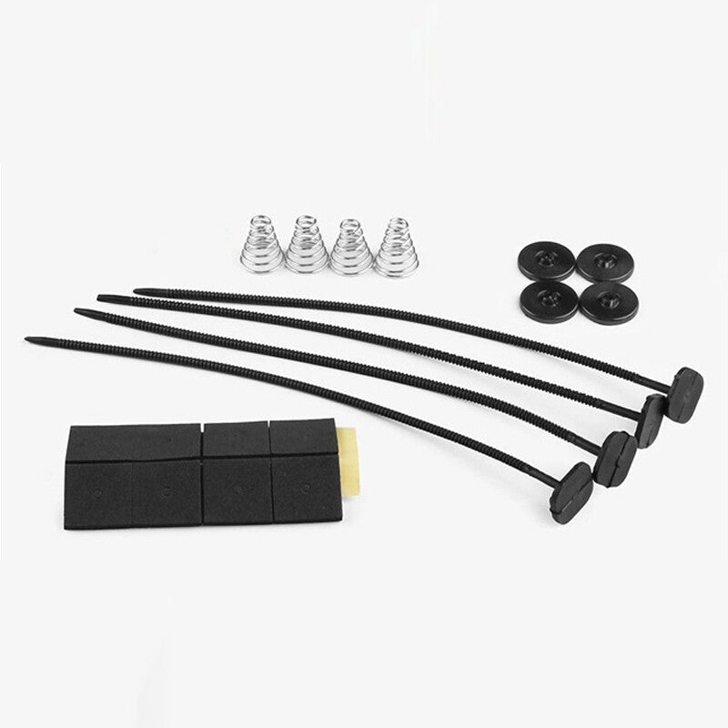 4Pcs Radiator Cooling Fan Oil Transmission Oil Cooler Mounting Kit 13001 Black
