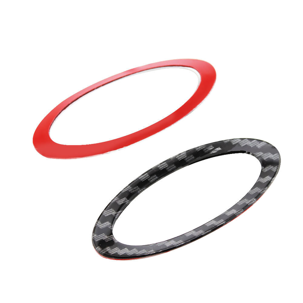 Carbon fiber black steering wheel center ring cover trim for Ecosport 12-18 n
