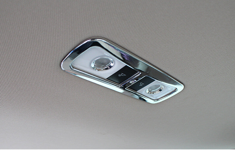 Front Reading Lamp Frame Cover Trim for Honda Accord 9th 2014-17 Chrome Silver