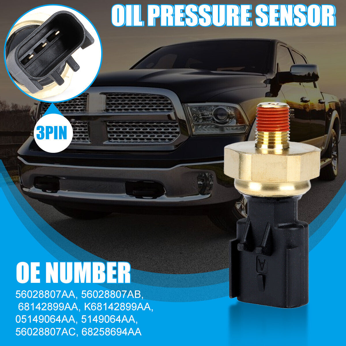 Oil Pressure Switch Sender Sensor for Dodge Charger for Chrysler for Ram for Jeep 05149062AA