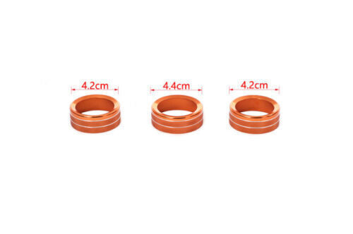 Orange Air Conditioning Switch Button Trim Ring for 2018+ for Jeep for Wrangler JL JT 3PCS