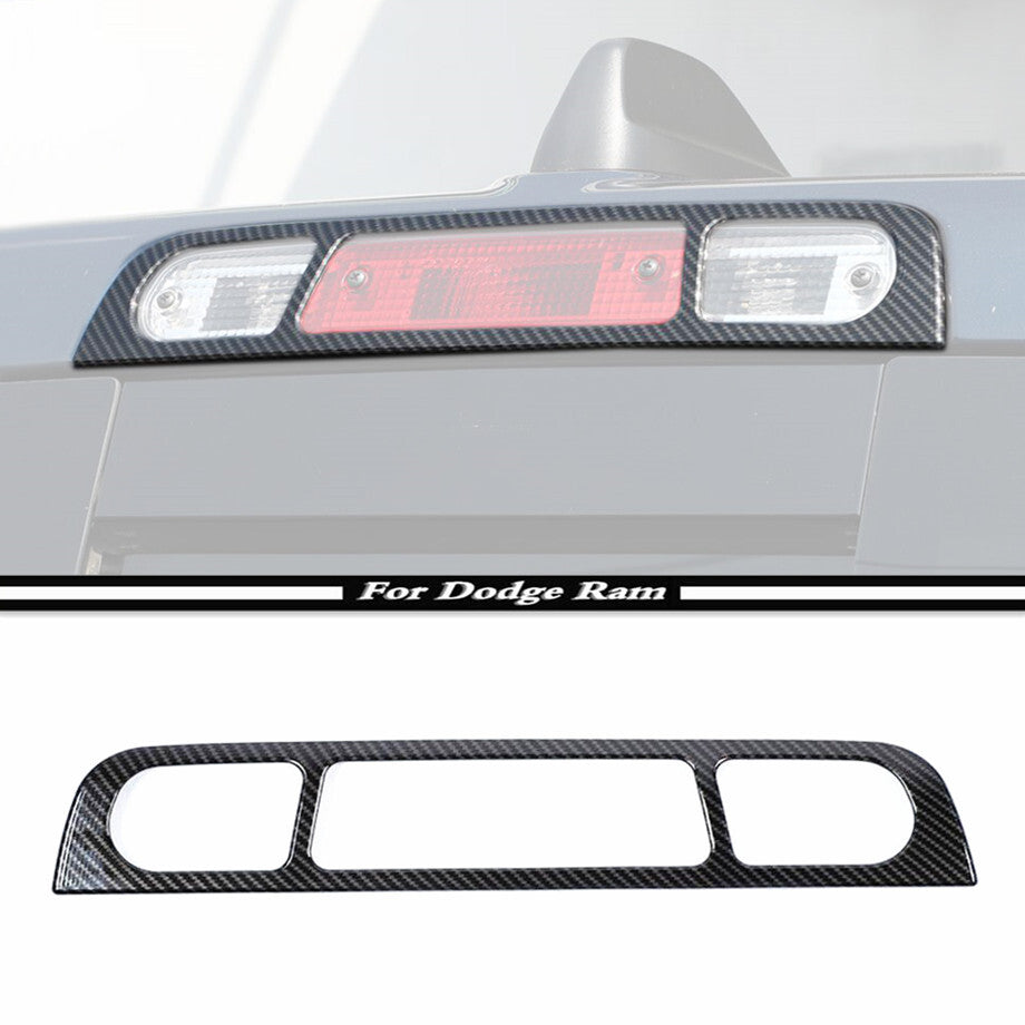 For 2019-2024 for Dodge for RAM 1500 Carbon Fiber Third Brake Tail Light Lamp Cover Trim v