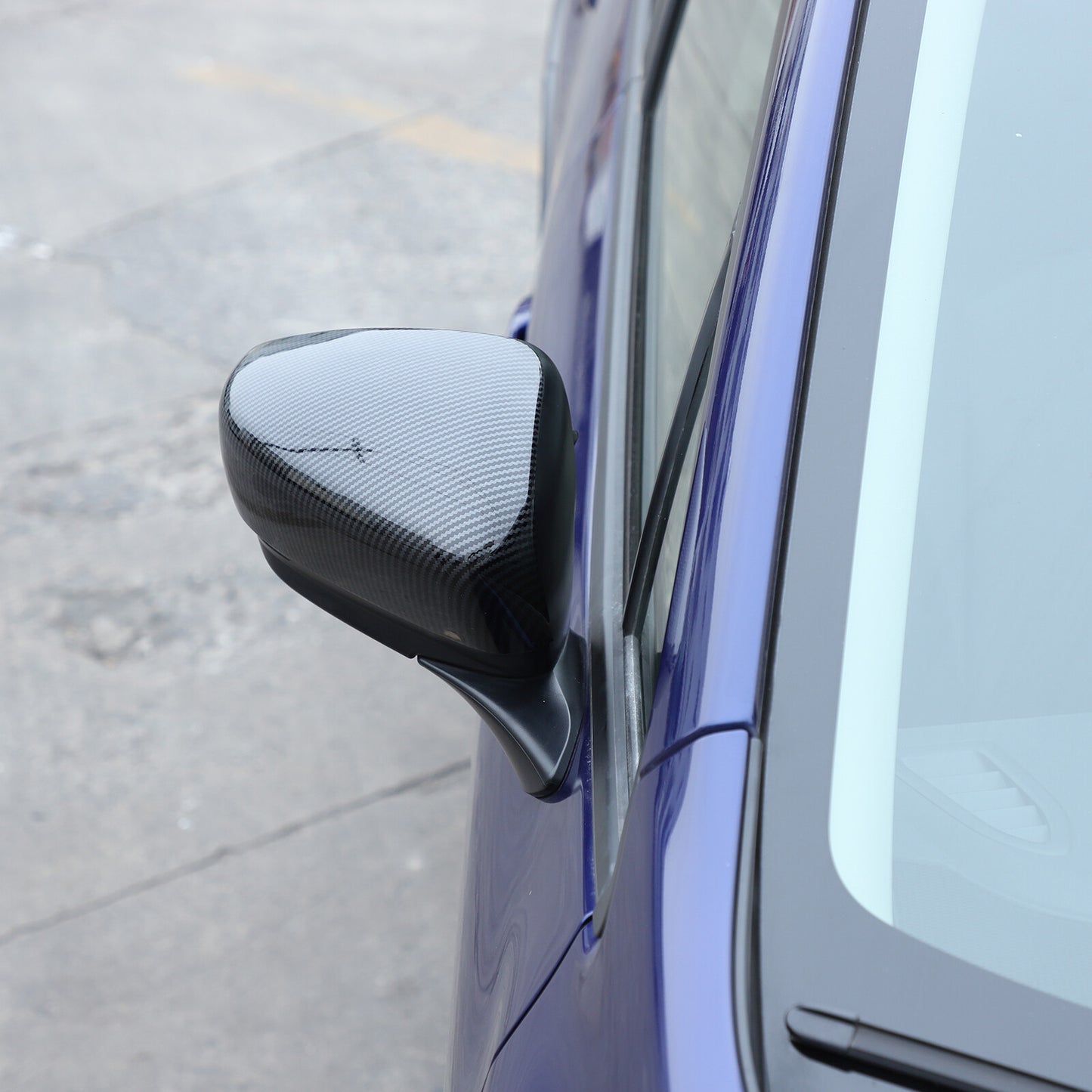 2-Piece Carbon Fiber ABS Side Mirror Cover Trim for Subaru Crosstrek 2024 n