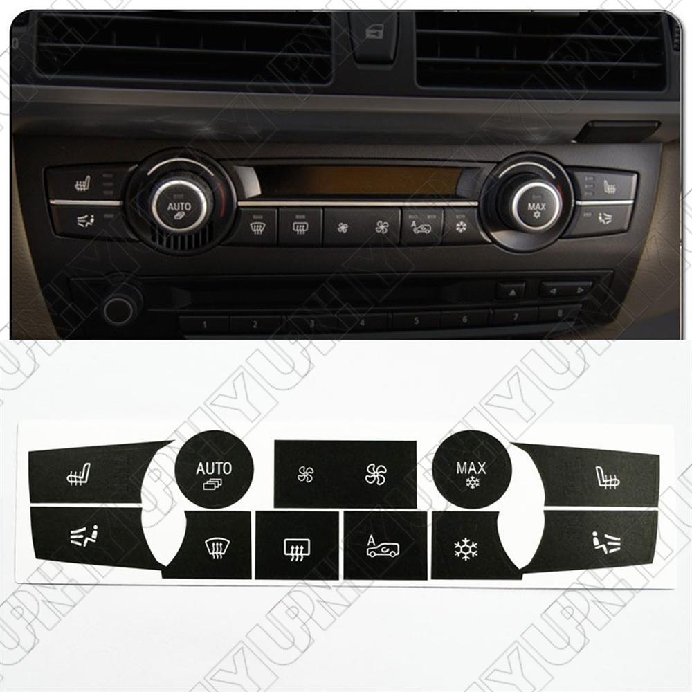 Matte Black Temperature Climate Control Button Decals For 2007-13 for BMW for X5 E70 E71 Q