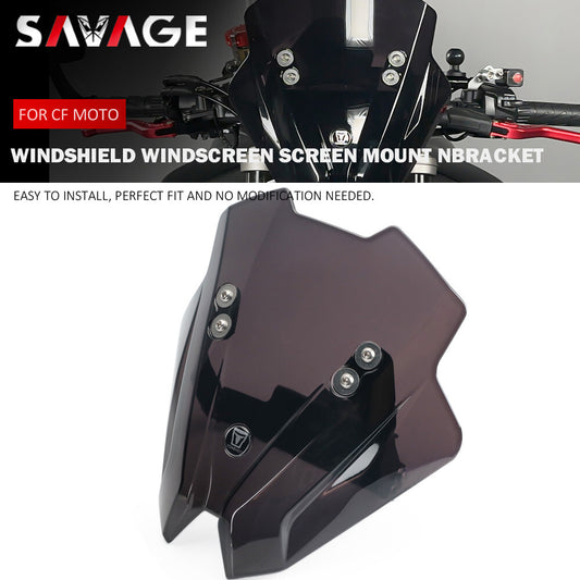 For CF MOTO 450 NK 2023 2024 25 Windshield WindScreen Screen w/Mounting Bracket Q