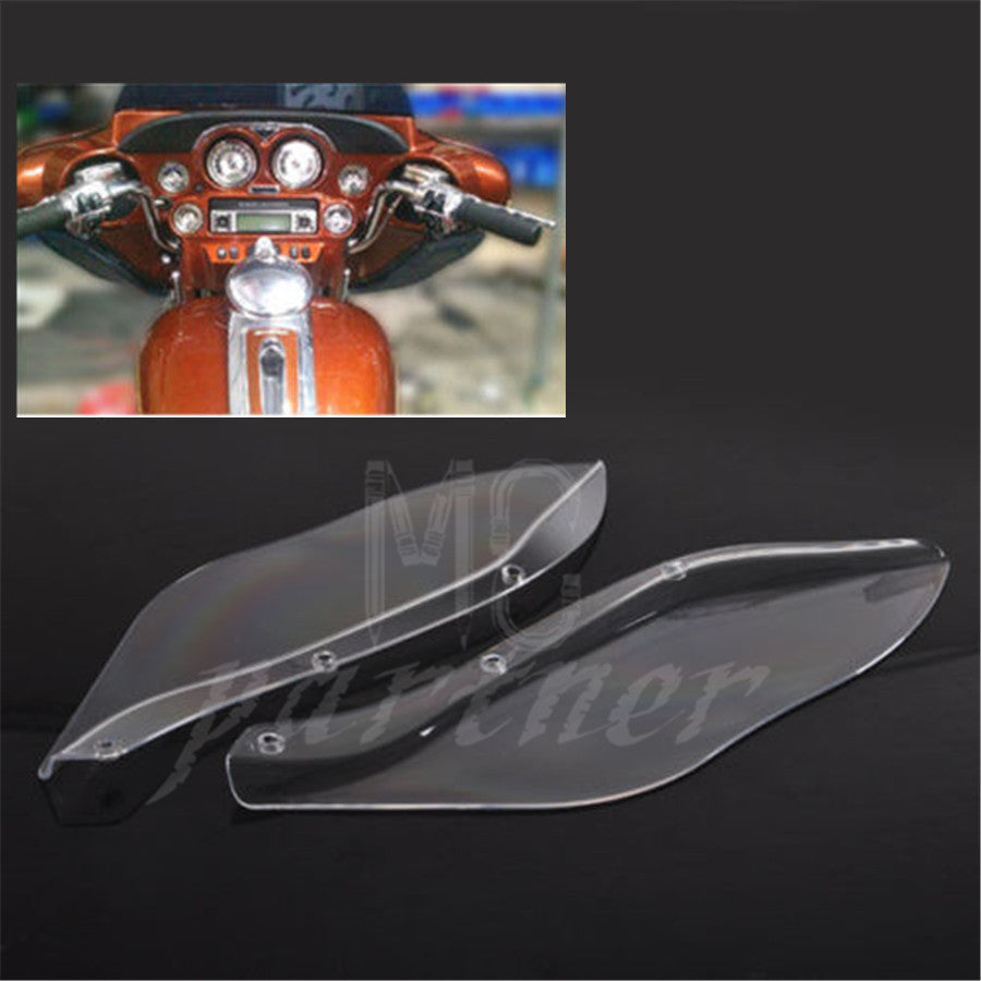 Clear wings Windshield Air Deflectors for Harley Street Glide Touring FLHR FLHT Q