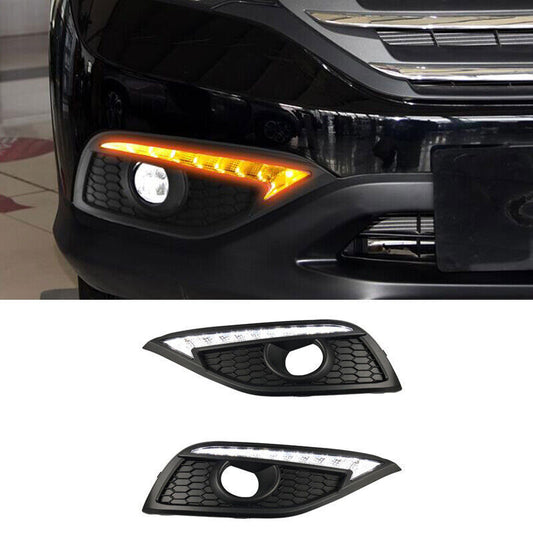 Led DRL Front Bumper Fog Light Lamp Turn Signal 2pc for Honda CRV CR-V 2014 n