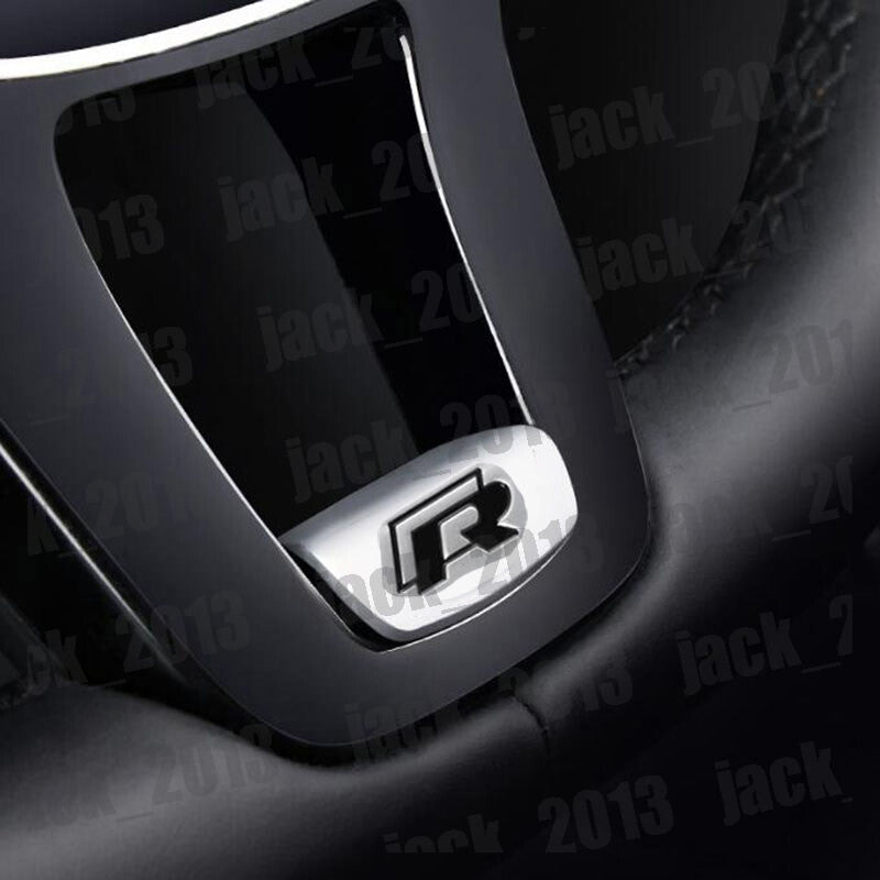 stainless R Steering Wheel Sequin Cover Trim for Volkswagen for VW T-ROC 2018-2022