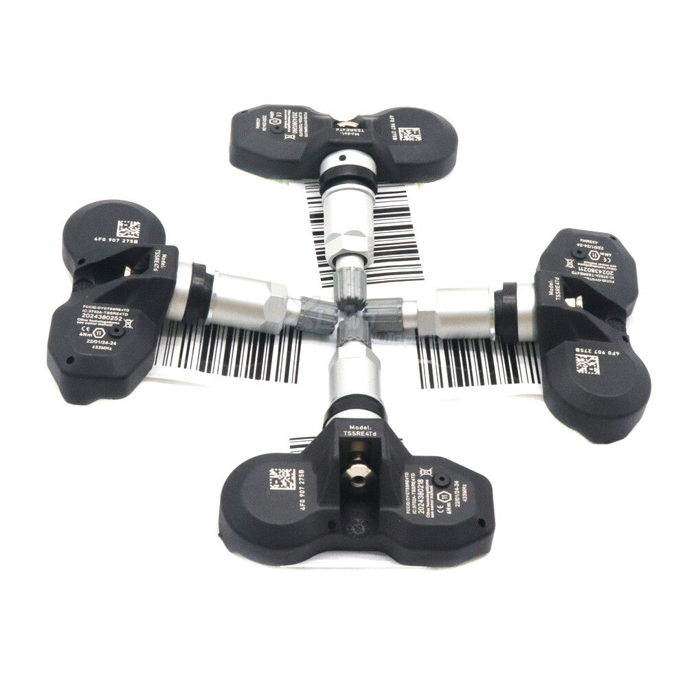 433MHz TPMS Tire Pressure Sensors (4pcs) for Audi A4, A6, for A8 , Q7, R8, for Cayenne , and Cayman. v