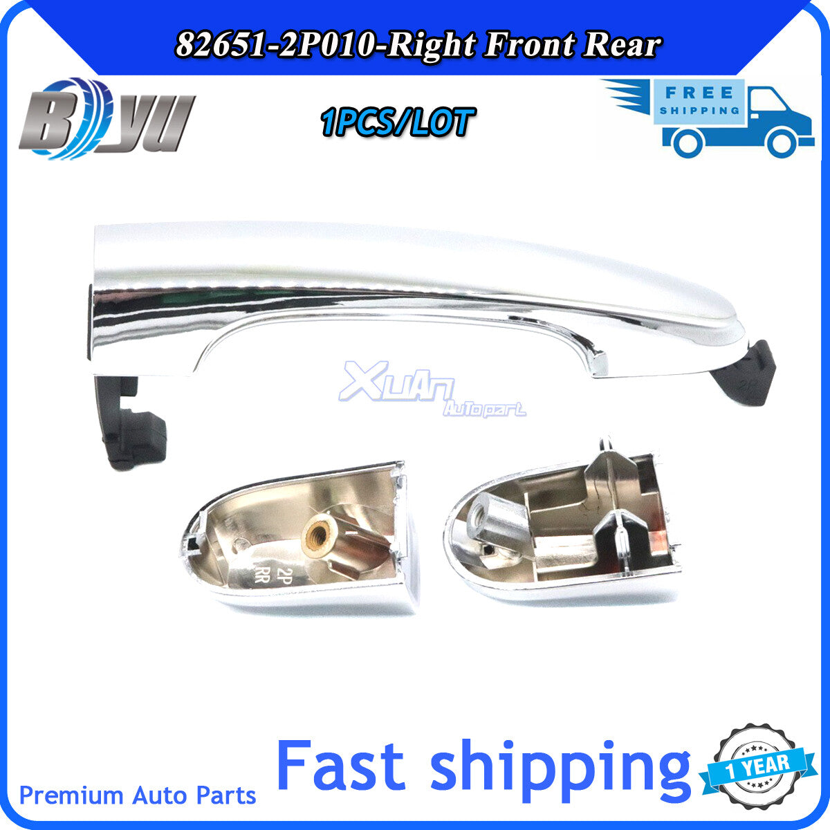 External door handles, passenger right front and rear, applicable to for Kia Sorento 2011 - 15- v