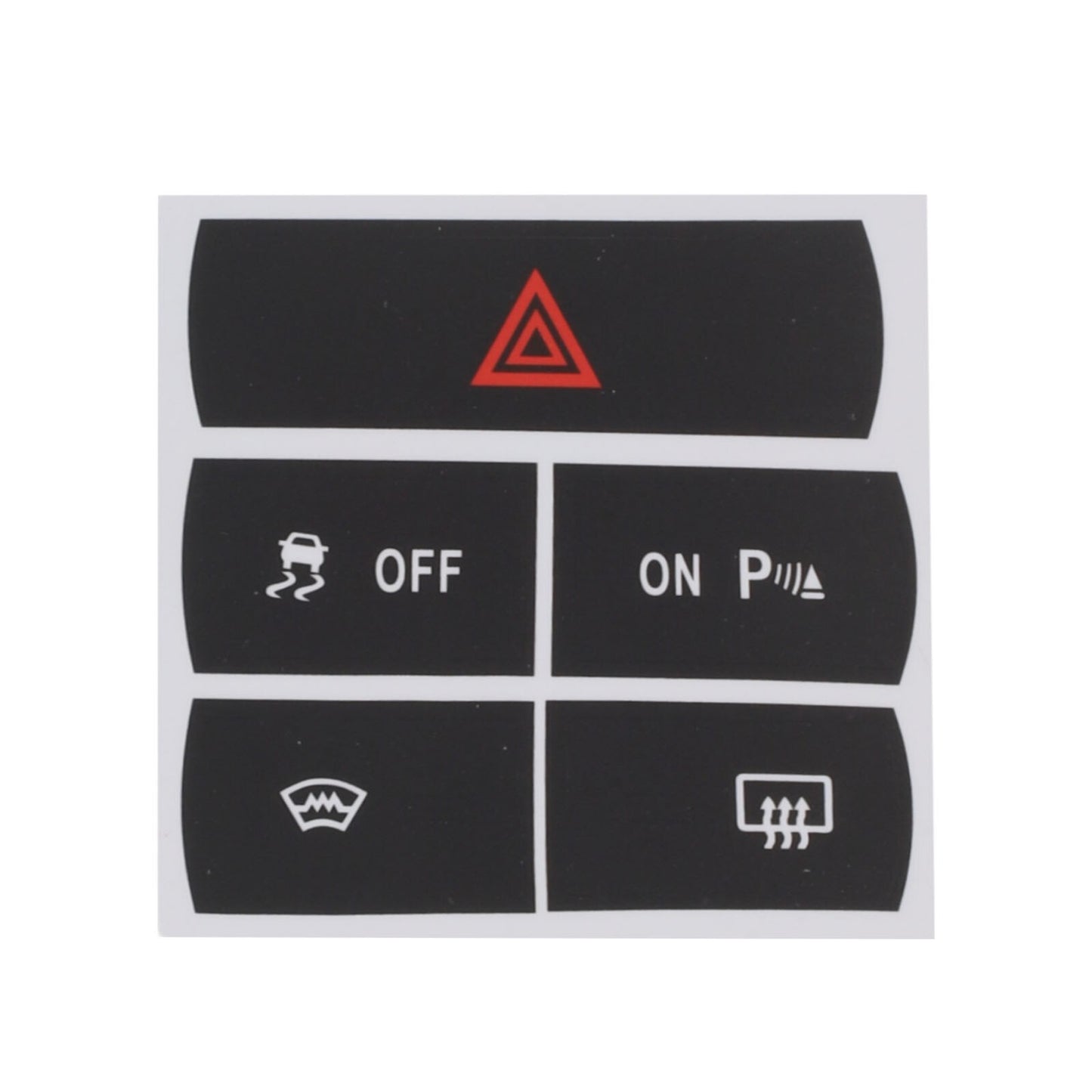 Easy-apply stickers for Ford S Max hazard button defrosters and repairs