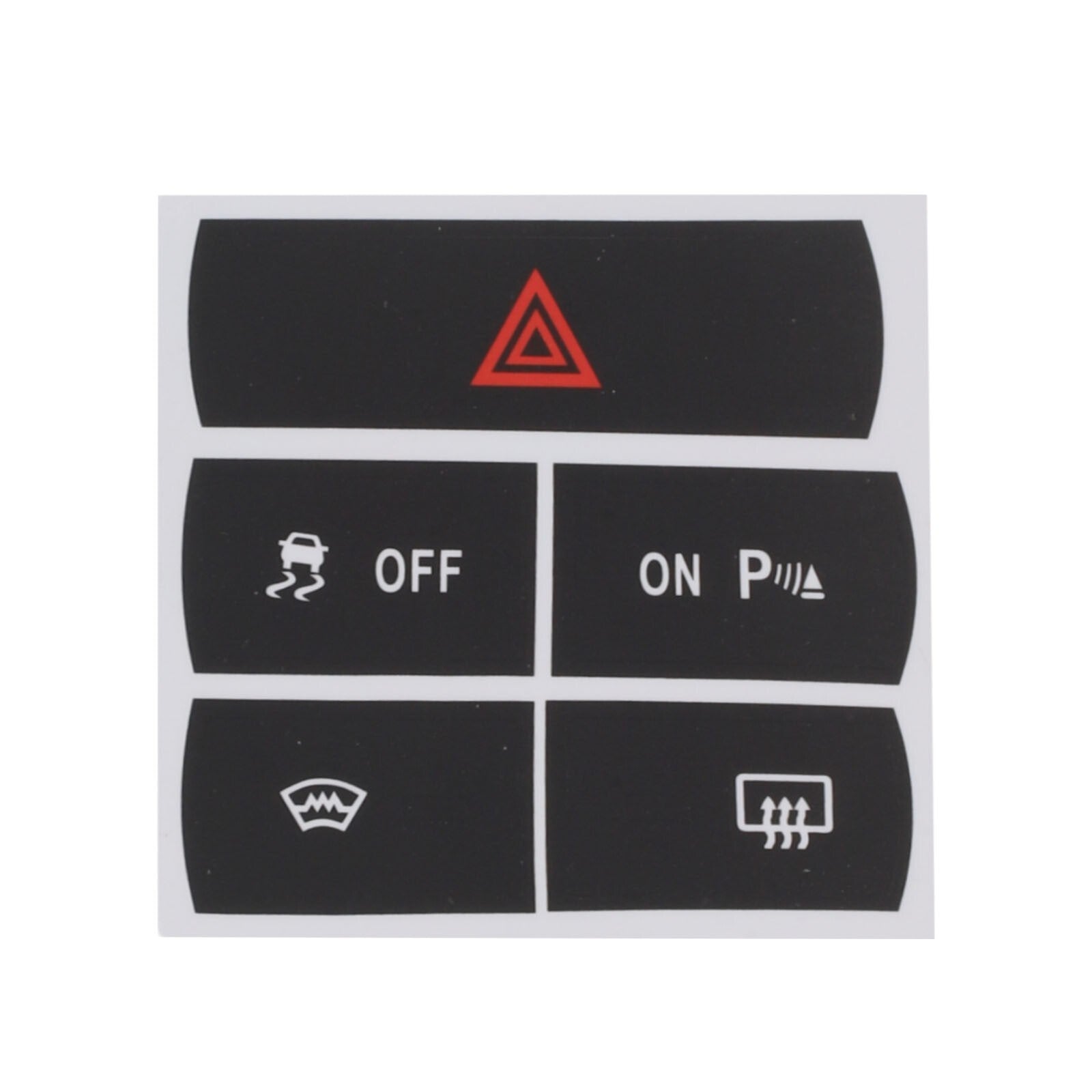 Easy-apply stickers for Ford S Max hazard button defrosters and repairs