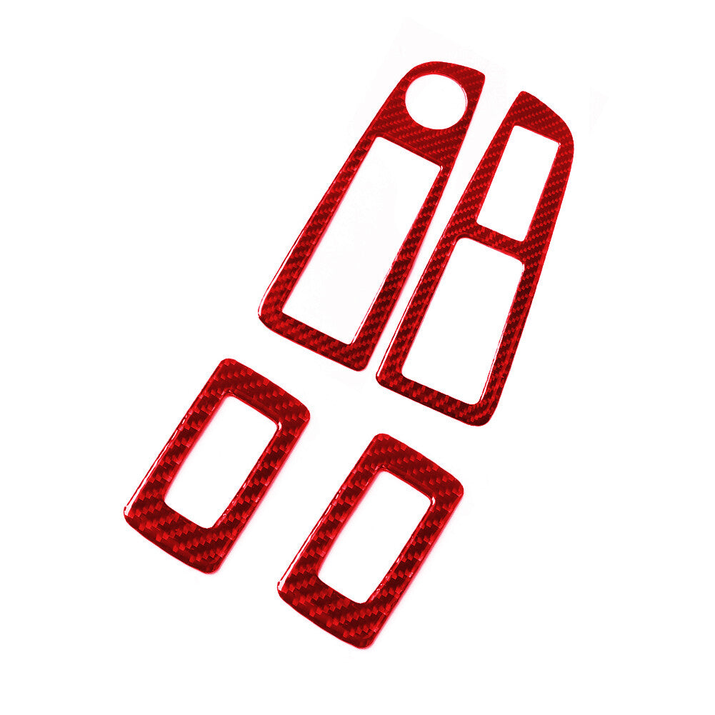 Red Carbon Fiber Gear Shift Inner Frame Cover For Ranger 2019-2022 Type B v
