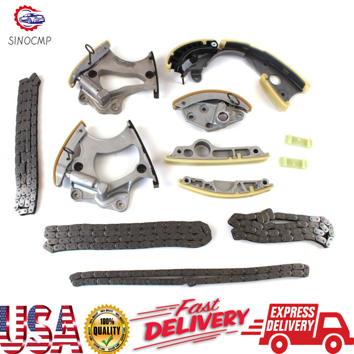 12PCS Timing Chain Kit 3.0T for VW Touareg for Audi S4 A7 for A8 Q5 Q7 CJTB CNAA CJTC