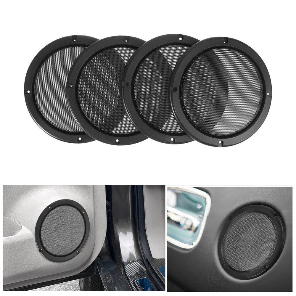 4Pcs 6.5in Car Subwoofer Speakers Grill Cover Metal Mesh Net Guard Protective Q