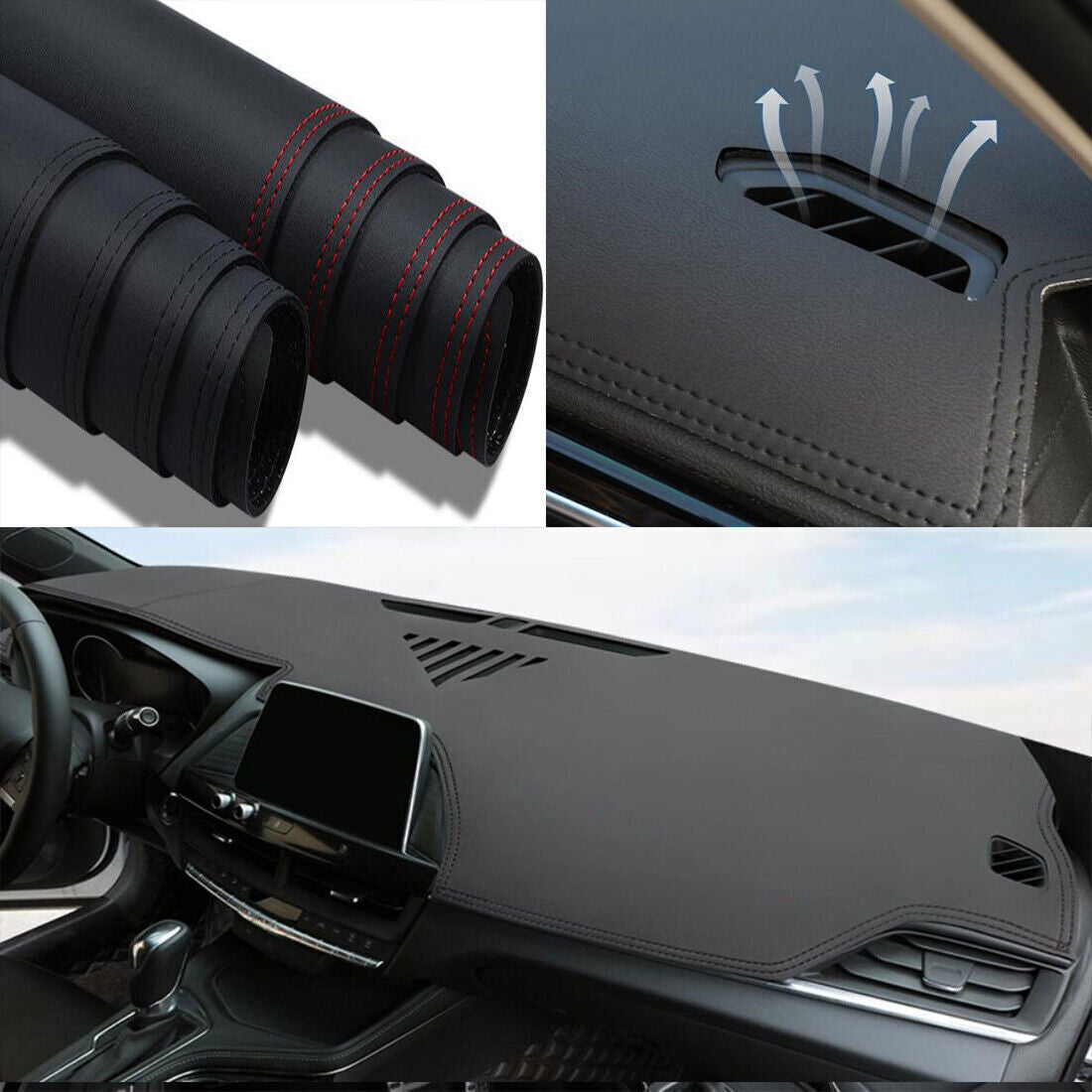 1X PU leather Dashboard Dash Mat Non-slip DashMat Shade for Cadillac CT4 2020-23