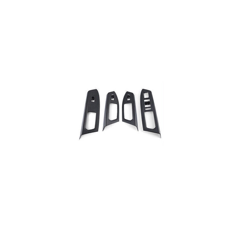 4P for Volkswagen Atlas 18-23 Carbon Fiber Window Lift Switch Button Cover Trim