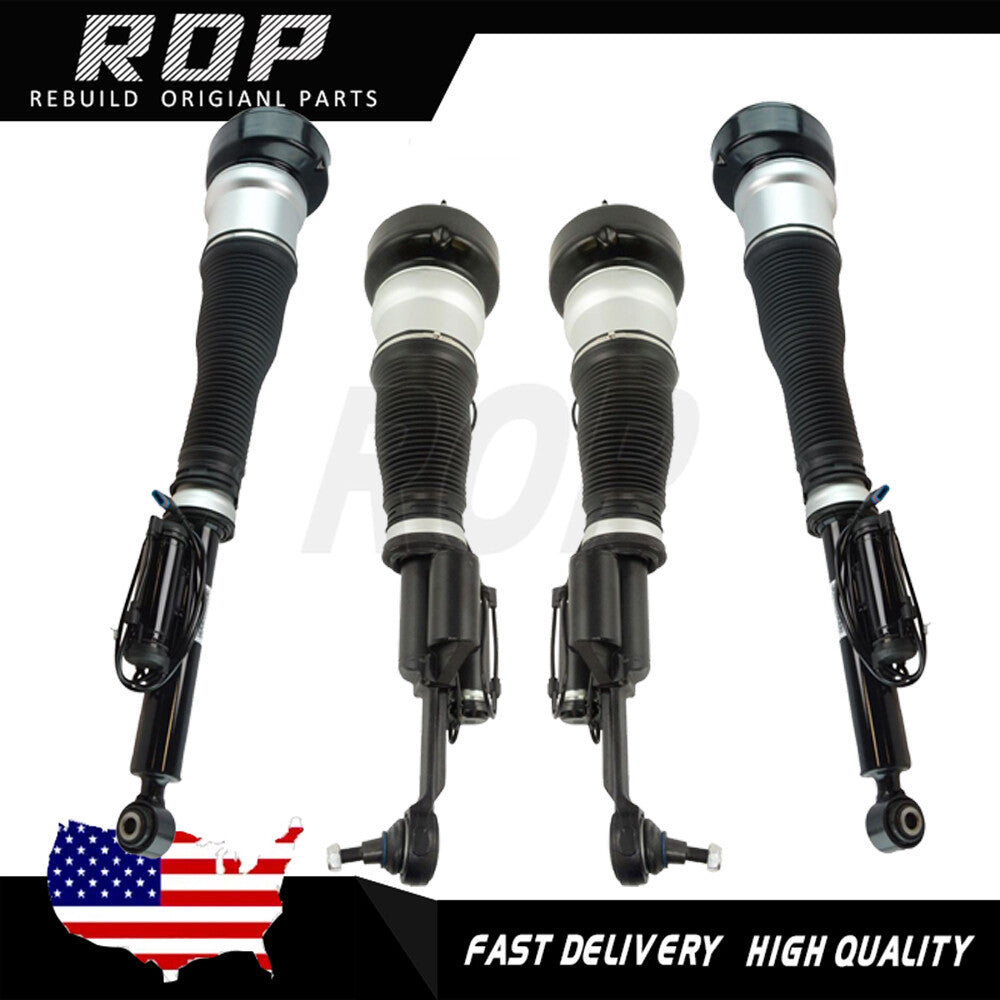 4Pcs Front Rear Complete Air Strut Shock Assembly Set for Mercedes W221 4Matic