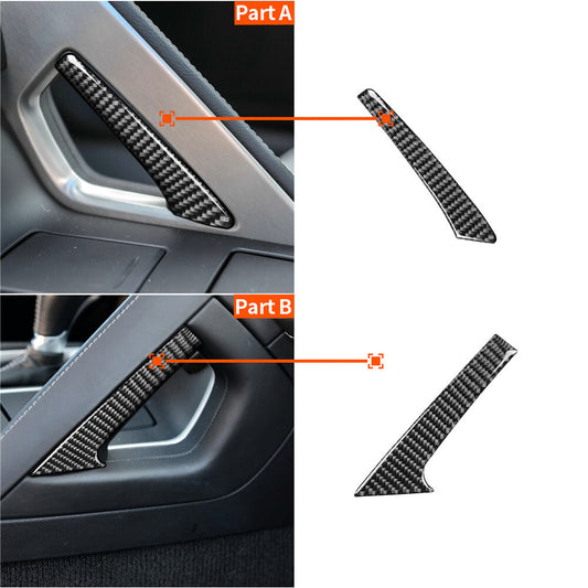 Center Console Panel Trim Cover Carbon Fiber for Chevrolet for Corvette C7 2014-2019