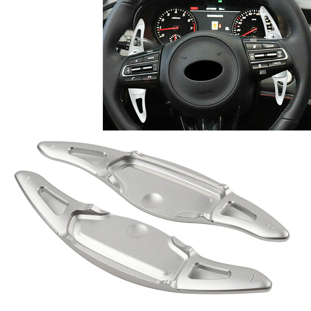 Silver Steering Wheel Paddle Shifter Extension For 18-up for Kia Stinger CK K8