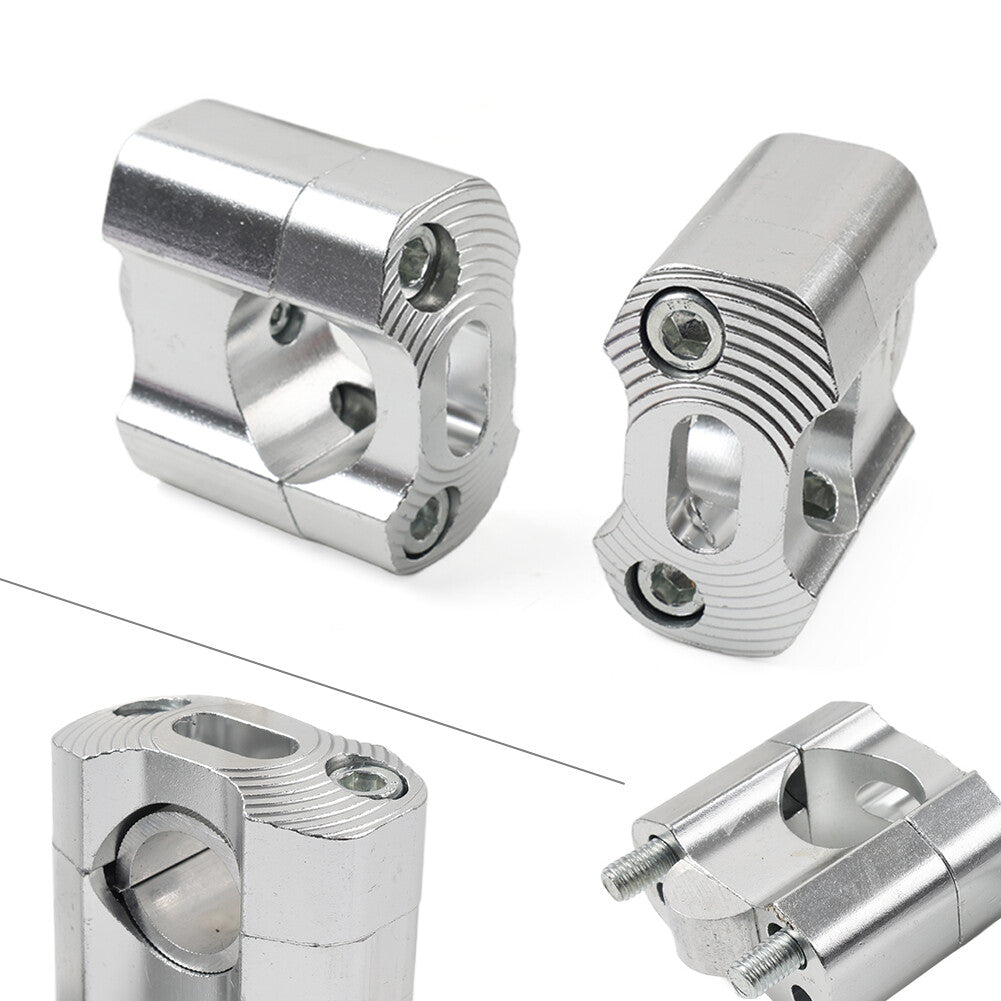 HandleBar Fat Bar Mount Clamps Risers Adaptor 7/8 to 11/8 Dirt Pit Bike Q