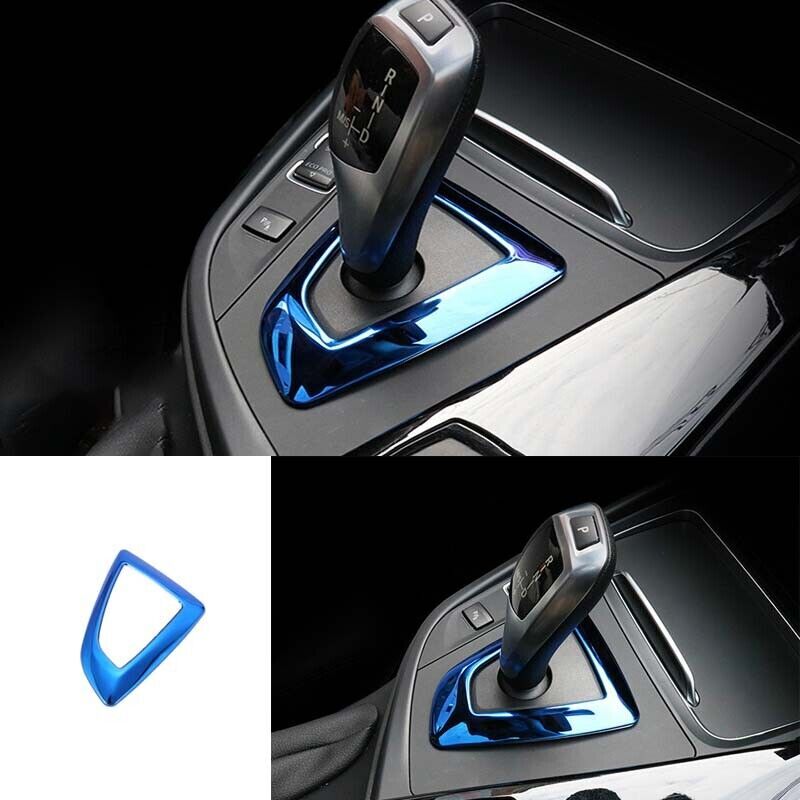for BMW 3 4 Series GT 2013-2019 Shift Small Panel Trim Console Gear Blue Steel