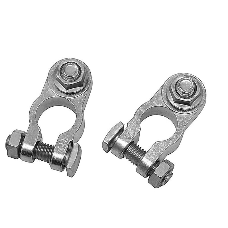 2¡Á Copper Car Battery Clamp Terminal Connector Zinc Pile Head Single Column Set v
