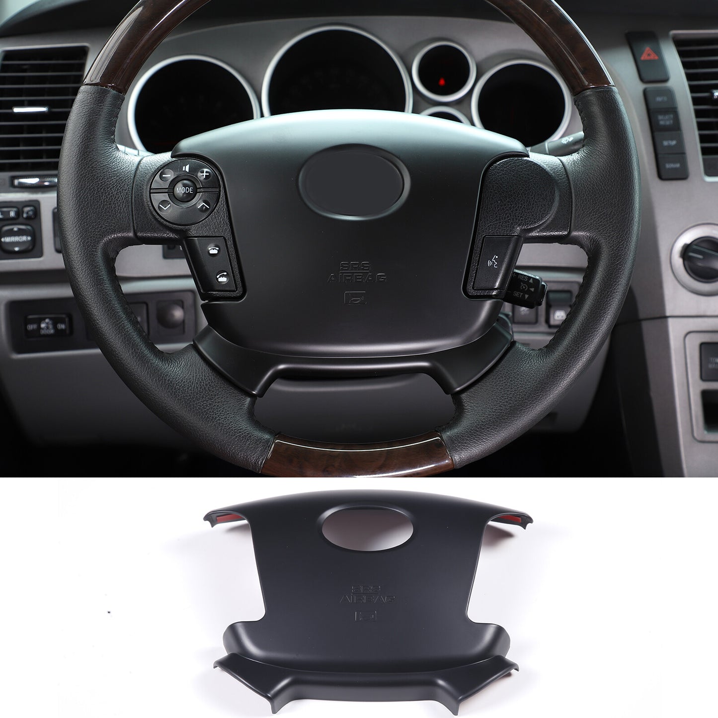 Red Interior Door Window Lift Switch Frame Trim Cover for Corvette C7 2014-19 - v