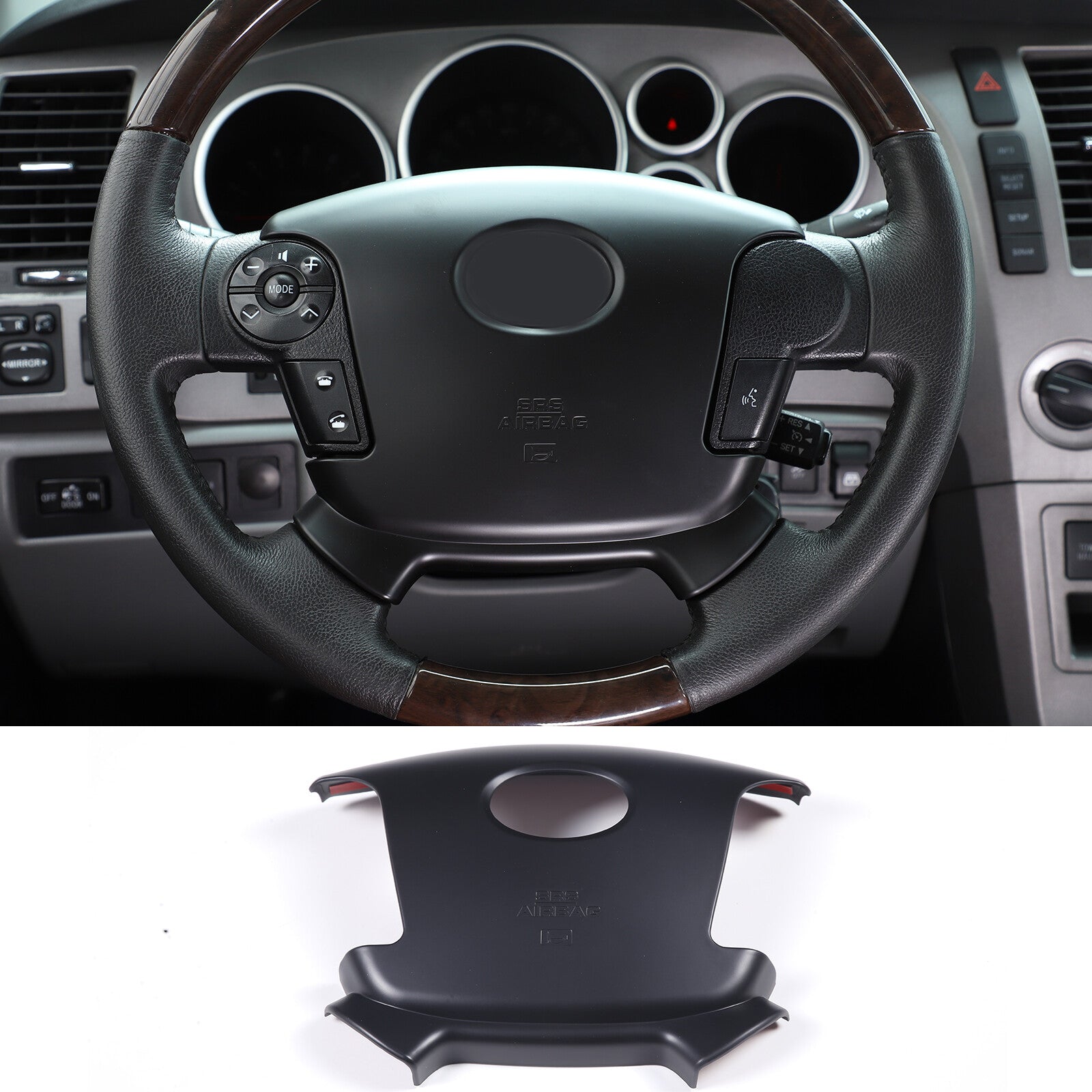 Red Interior Door Window Lift Switch Frame Trim Cover for Corvette C7 2014-19 - v