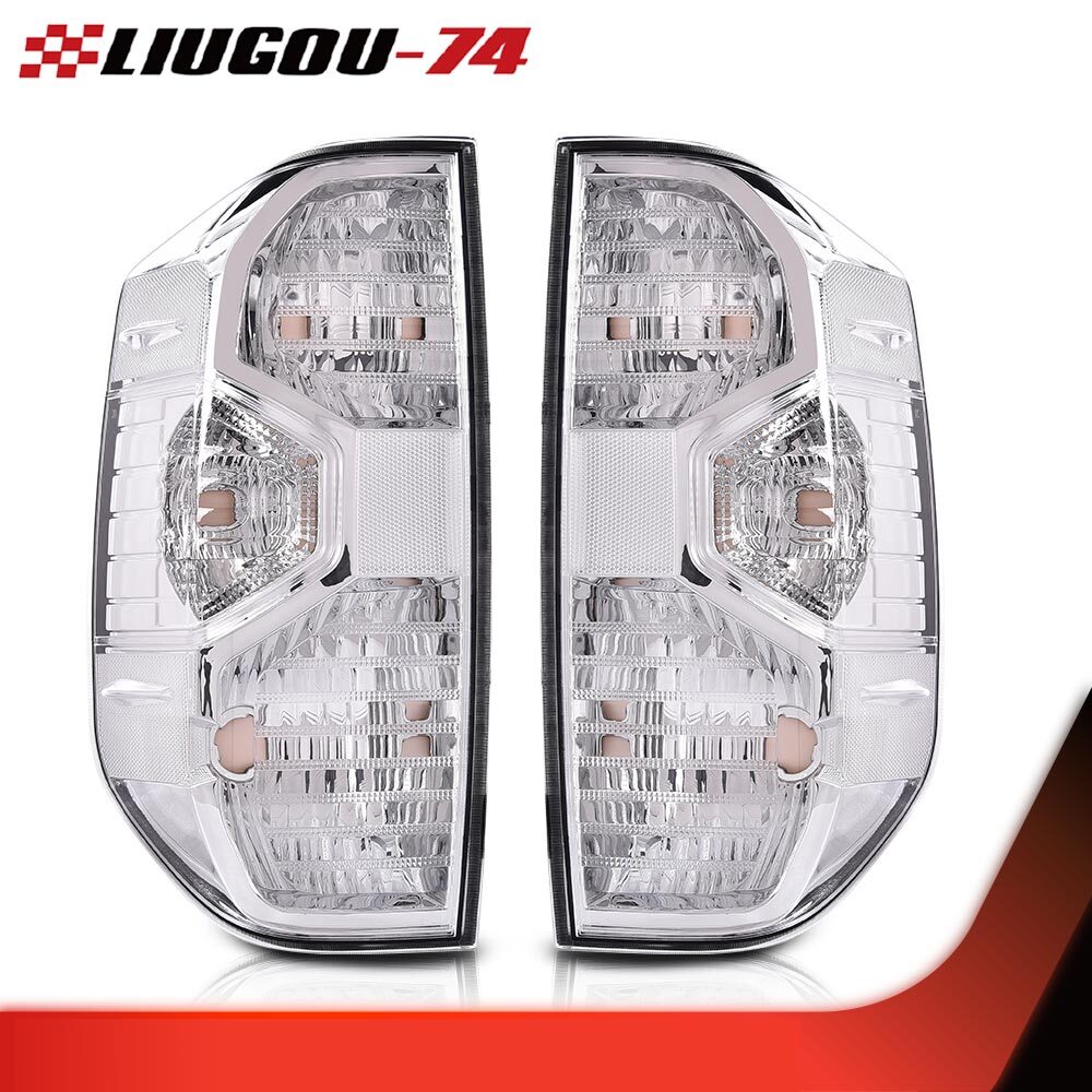 Fits 2014 - 2021 for Tundra Pickup Truck Clear Tail Light Replacement 1 Pair - v