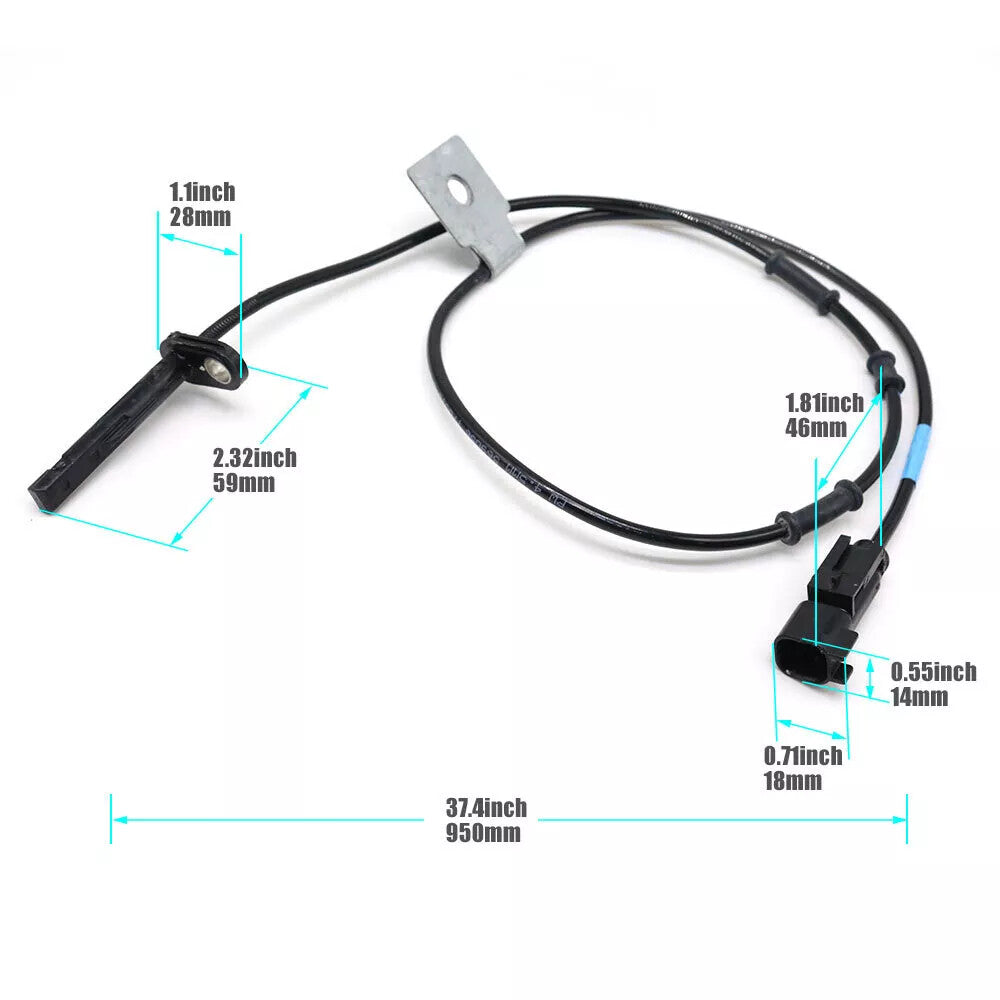 2-piece front left + right ABS wheel speed sensor kit for Equinox Terrain for GMC n