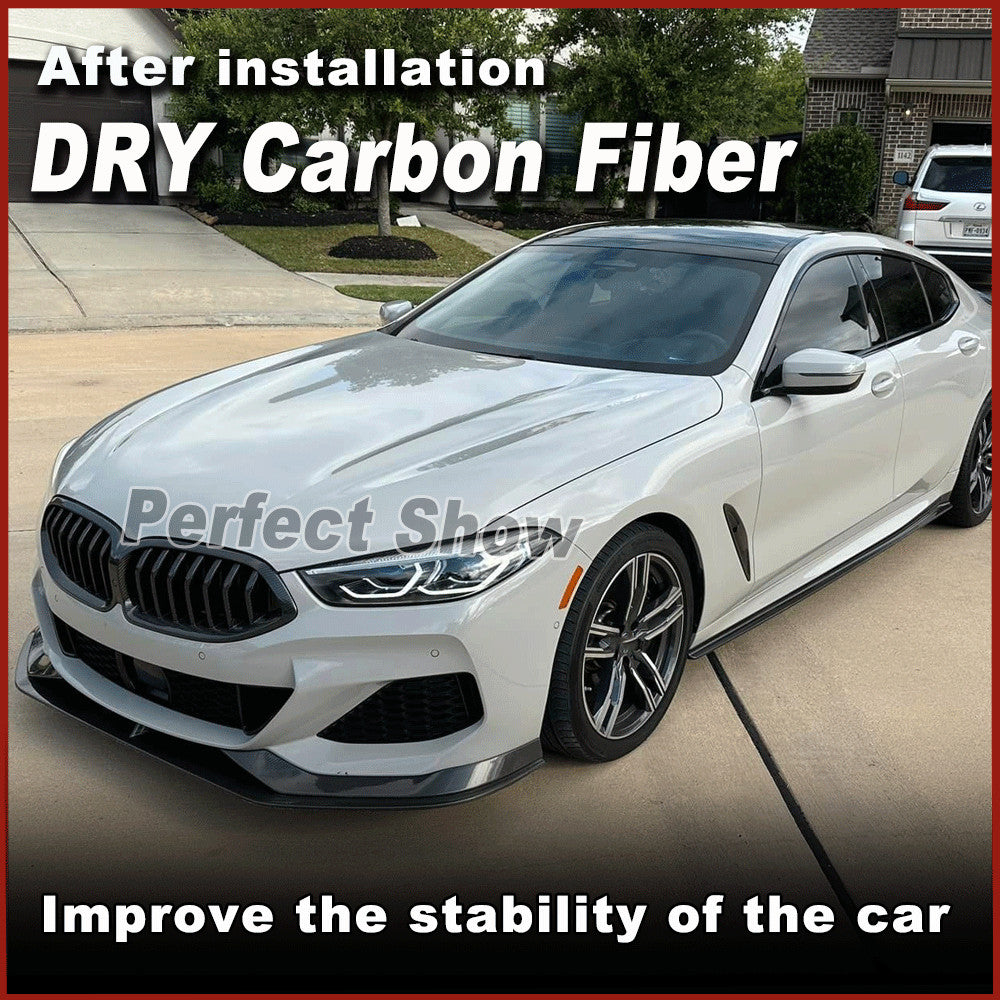 Fit for BMW 8 Series G16 Gran Coupe M8 M850i DRY Carbon Side Skirts Spoiler Lip