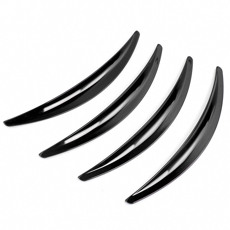 4¡Á Black Car SUV Wheel Eyebrow Arch Trim Lips Strip Fender Flare Protector Kit v
