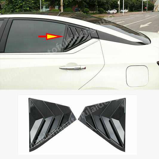 for Nissan Teana Altima 19-2022 carbon fiber Rear Side Window Vent shutter trim