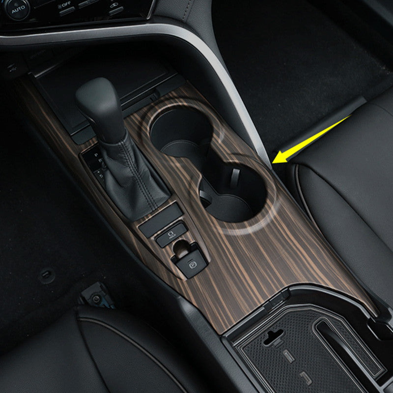 Wood grain ABS Interior Gear Shift Box Panel Cover Trim for Toyota for Camry 18-2023