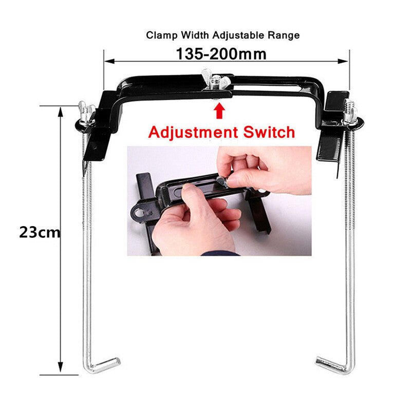 Car Auto Storage Battery Holder Adjustable Tray+Hold Down Clamp Bracket Kit Part v